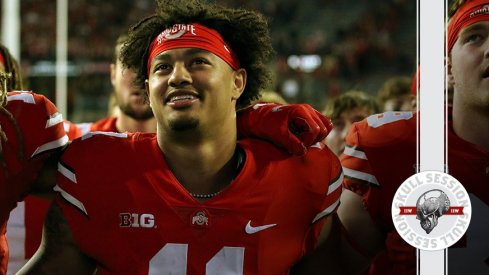 Jaxon Smith-Njigba was all smiles following Ohio State's 59-7 win over Akron