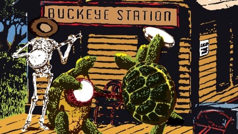 Brutus gratefully welcomes the Terrapins to Columbus in this week's game poster. 