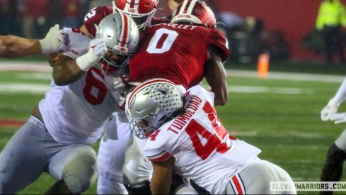 J.T. Tuimoloau and Taron Vincent sack Donaven McCulley