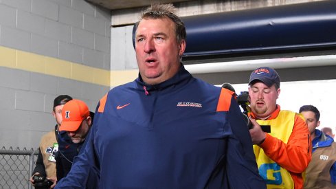 Bret Bielema led his Illinois team to a stunning win at Penn State