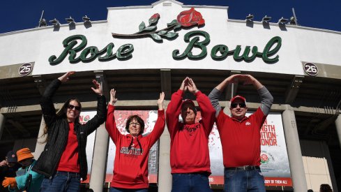 Ohio State fans at the Rose Bowl