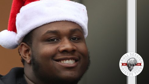 Dawand Jones is Santa in today's skull session.