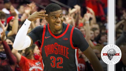 E.J. Liddell hit a three in today's skull session.