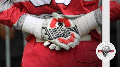 Brutus has gloves in today's skull session.