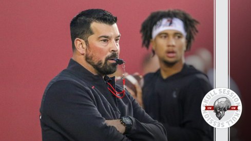 Ryan Day has his whistle in today's skull session.