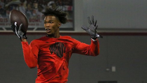 Garrett Wilson at Ohio State Pro Day