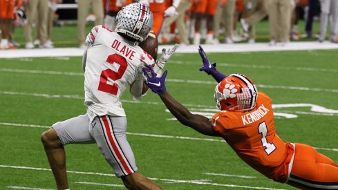 Chris Olave catches his second touchdown pass of the 2021 Sugar Bowl