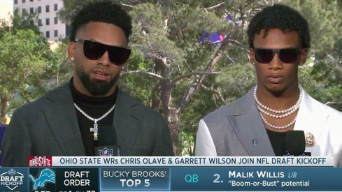 Chris Olave and Garrett Wilson showed up in style to the 2022 NFL Draft