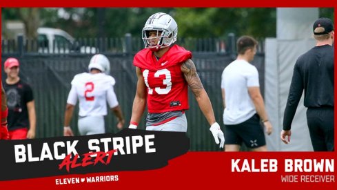 Kaleb Brown’s black stripe has been removed.