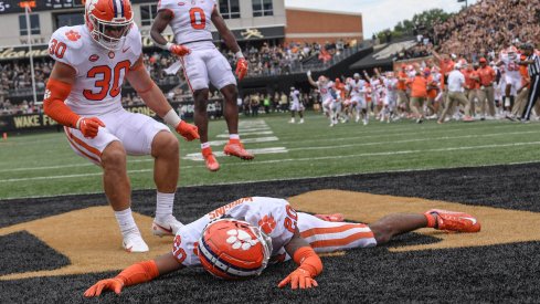 Cornerback Nate Wiggins of the Clemson Tigers