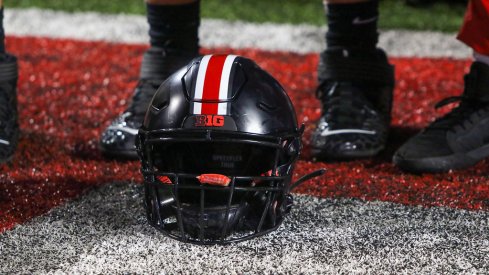 Ohio State Buckeyes Black Football Helmet from Sept. 24th vs. Wisconsin Badgers