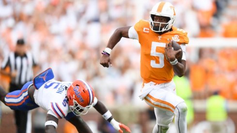 Quarterback Hendon Hooker of the Tennessee Volunteers