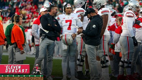 Brian Hartline, C.J. Stroud, and Ryan Day