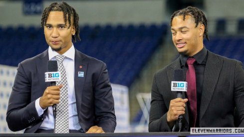 C.J. Stroud and Jaxon Smith-Njigba at Big Ten Media Days