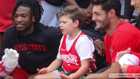 Landon McChesney with Ohio State athletes