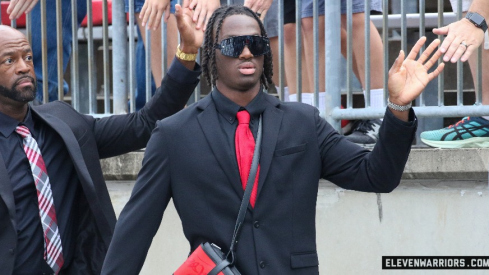 Wide receiver Marvin Harrison Jr. of the Ohio State Buckeyes