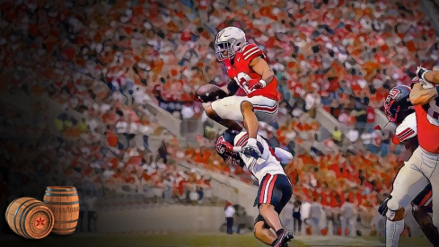 treveyon henderson jumping over a hilltopper