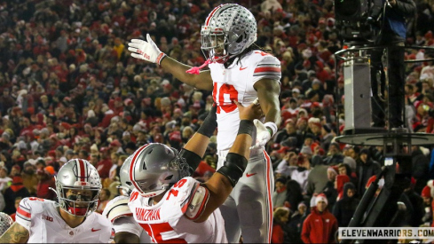 Marvin Harrison Jr. celebrates a touchdown