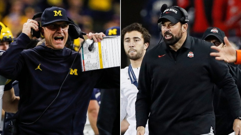 Jim Harbaugh and Ryan Day