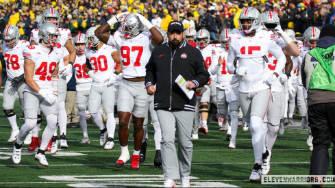 Ohio State football team entrance at Michigan Stadium