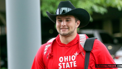 Center Carson Hinzman of The Ohio State Buckeyes