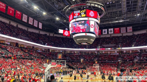 The crowd at the Schottenstein Center for Ohio State vs. Iowa