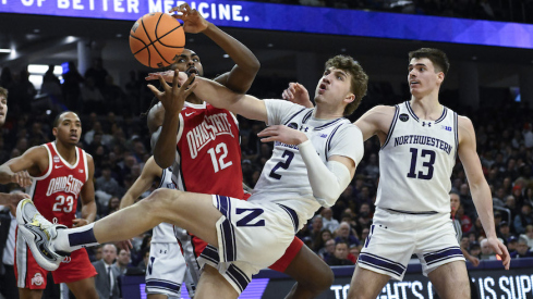Ohio State and Northwestern battling for a rebound