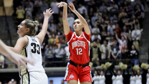 Celeste Taylor in Sunday’s 71-68 win at Purdue