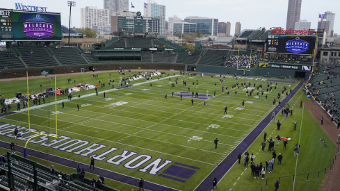 Northwestern playing at Wrigley Field in 2023