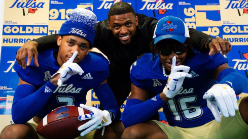 Michael Hunter with Tulsa recruits