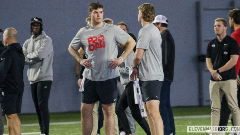 Will Howard and Devin Brown at OSU pro day