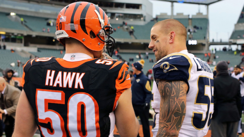 AJ Hawk and James Laurinaitis