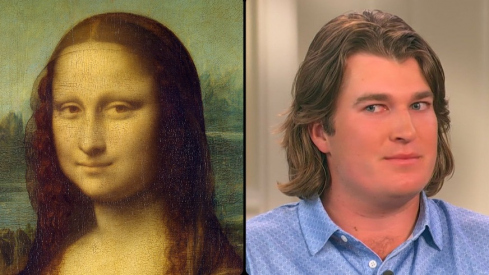 The Mona Lisa (left) and Ohio State golfer Neal Shipley (right)