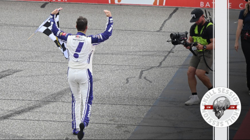 Denny Hamlin, O-H-I-O celebration