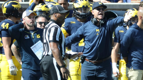 Connor Stalions and Jim Harbaugh