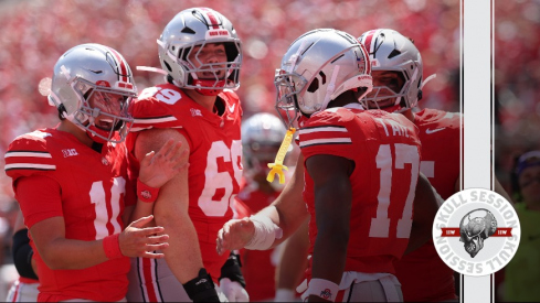 Julian Sayin and Ohio State celebrate a touchdown