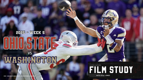 Kenyatta Jackson and the OSU D-line bottled up the explosive Demond Williams in the Buckeyes' 24-6 win in Washington.