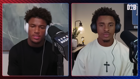 Caleb and Josh Downs on the latest episode of Downs 2 Business