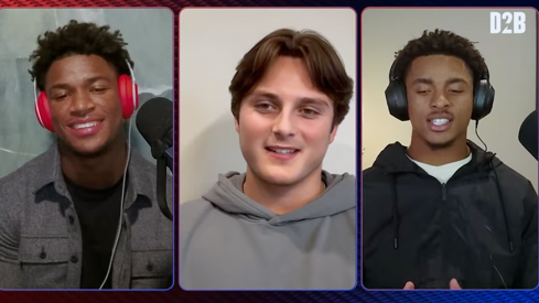 Quarterback Julian Sayin appeared on the Downs 2 Business Podcast with Caleb and Josh Downs