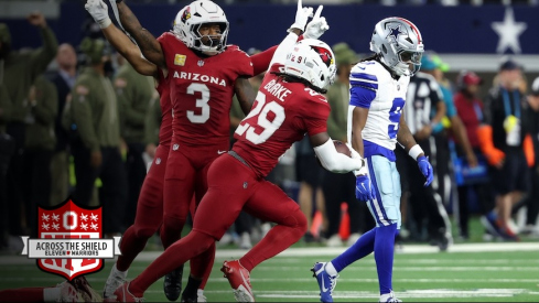 Denzel Burke celebrates his game-sealing interception