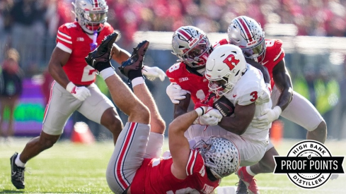 Ohio State's defense stifles Rutgers' rushing attack.