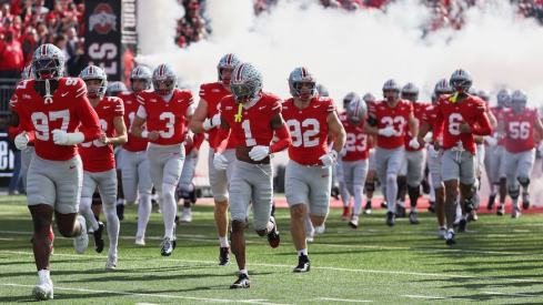 Ohio State taking the field against Rutgers