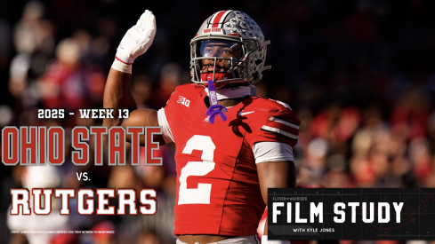 Caleb Downs gave fans a fitting farewell image in what was likely his final game in Ohio Stadium.