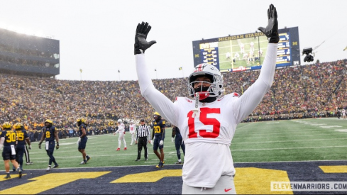 Jelani Thurman celebrating vs. Michigan