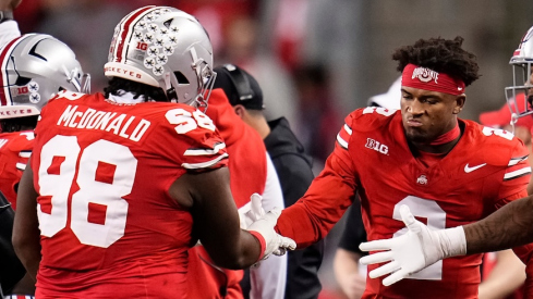 Kayden McDonald and Caleb Downs