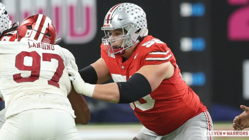 Gabe VanSickle in pass protection vs. Indiana