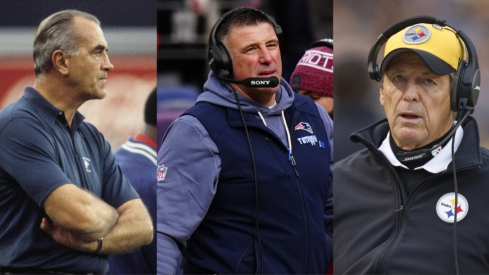 Don McCafferty, Mike Vrabel and Dick LeBeau