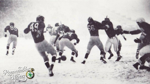 Ohio State and Michigan in the 1950 Snow Bowl