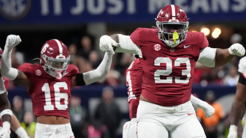James Smith celebrating a tackle vs. Georgia in the 2025 SEC Championship Game