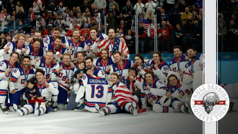 Team USA celebrates its gold medal